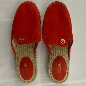 Michael Kors Orange Suede Mule